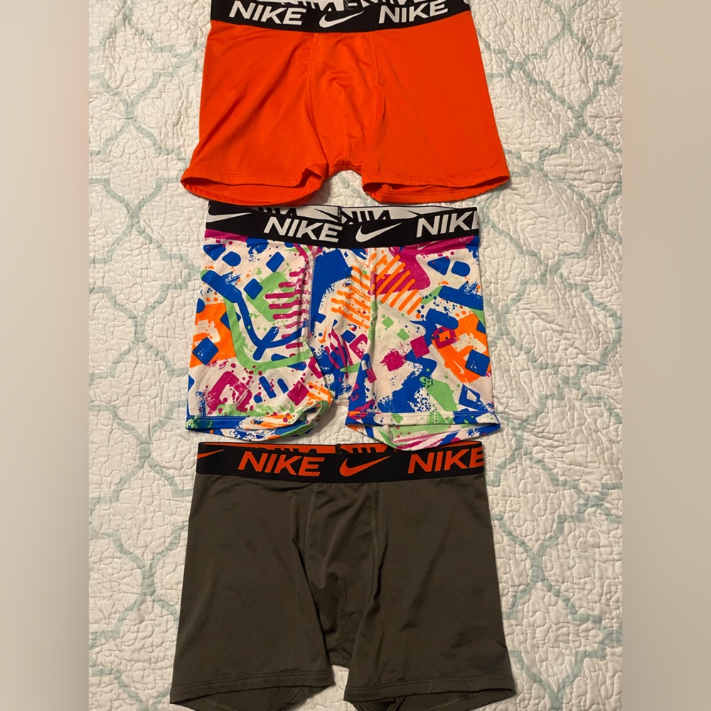 Boys Nike Boxer Briefs Set of 4- Orange, Camo, Army green, and Multicolor